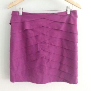 Comfy Layered Magenta Bodycon Miniskirt